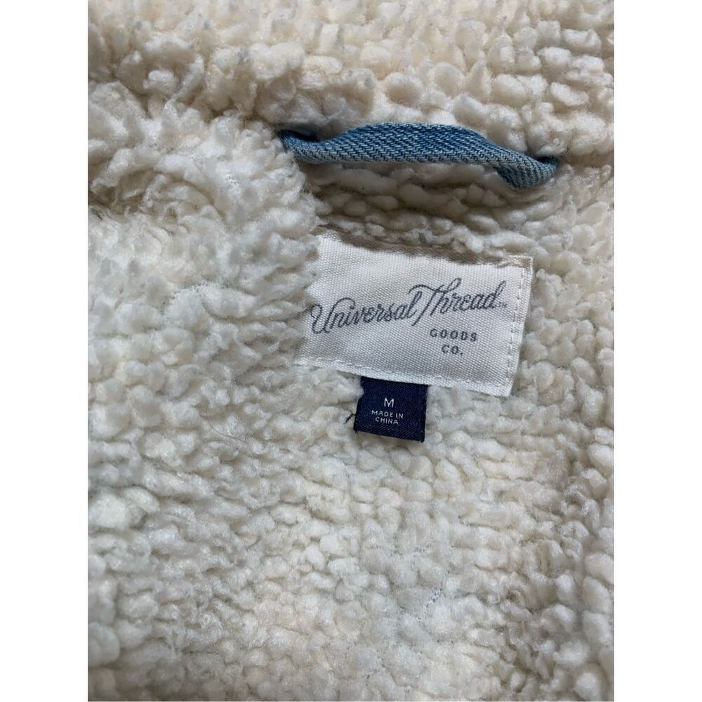 Universal Thread Denim Sherpa Trucker Jacket Medium - Picture 4 of 8